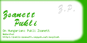 zsanett pukli business card